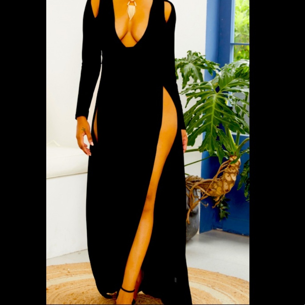 Black maxi dress